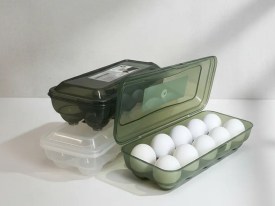 Huevera organizadora con tapa 10 huevos 